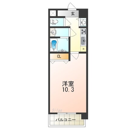 三国ケ丘駅 徒歩5分 7階の物件間取画像